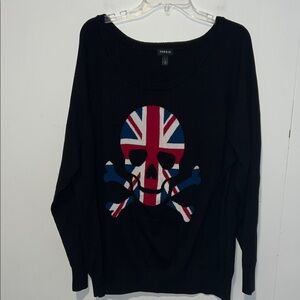 Torrid Sweater Skull Union Jack Sweater F9